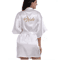 Personalized Satin Bridal Party Robe With Gold Lettering 11