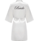 Personalized Satin Bridal Party Robe With Gold Lettering 2