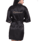 Personalized Satin Bridal Party Robe With Gold Lettering 3