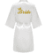 Personalized Satin Bridal Party Robe With Gold Lettering 5