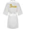 Personalized Satin Bridal Party Robe With Gold Lettering 5