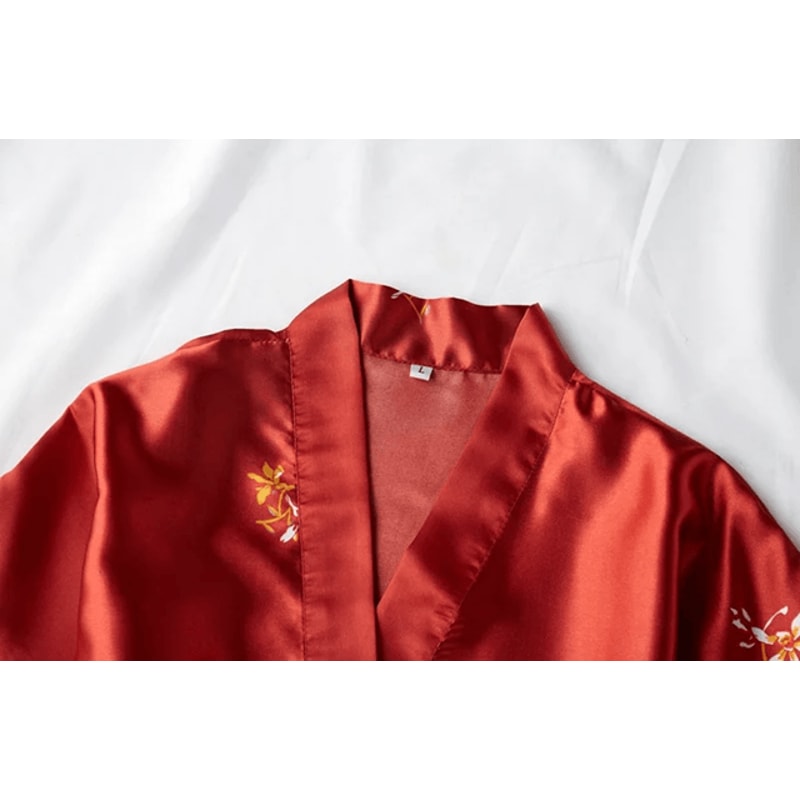 Luxury Satin Kimono Robe For Women Bridal And Loungewear 0