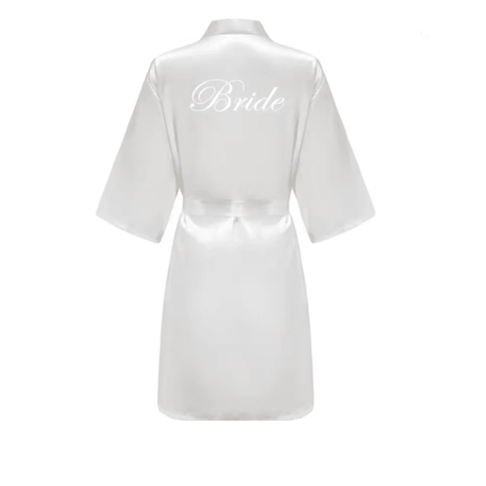 Burgundy Satin Bridal Robe For Bride And Bridesmaids 9