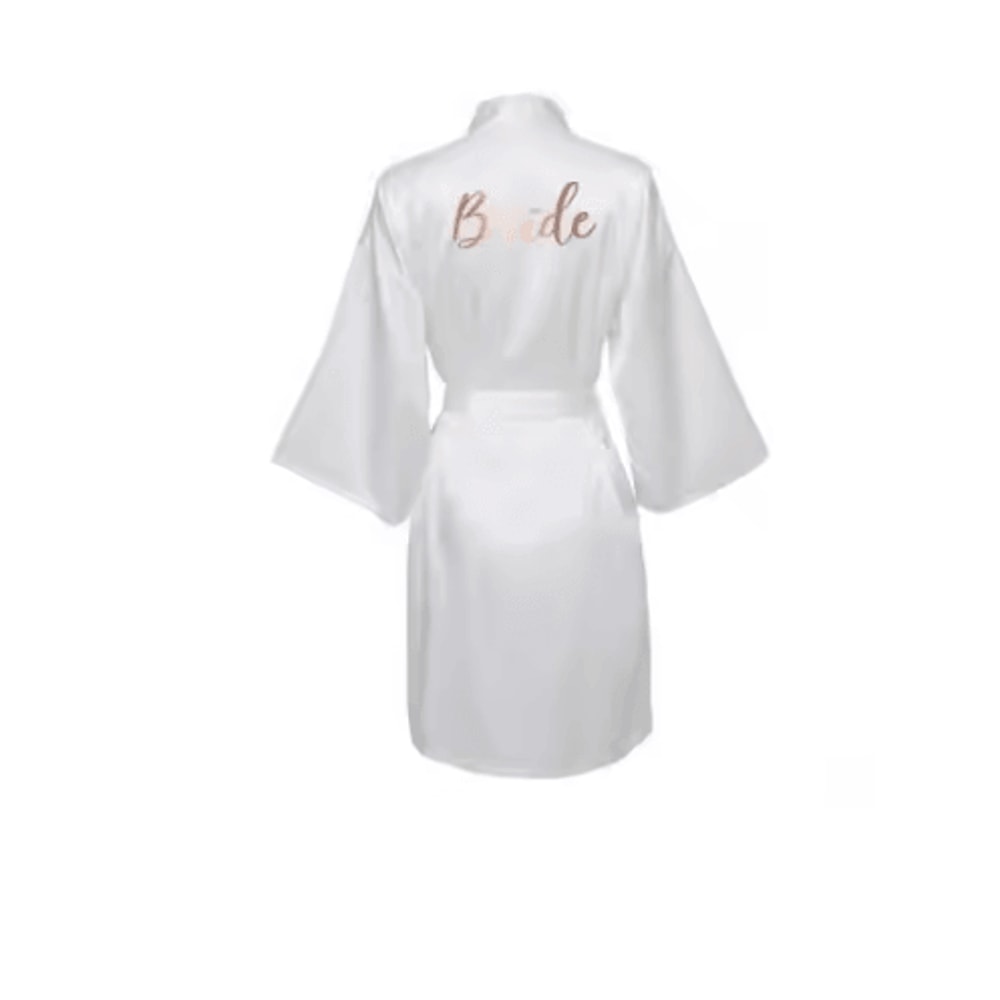 Burgundy Satin Bridal Robe For Bride And Bridesmaids 8