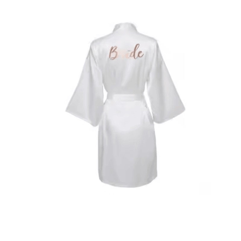 Burgundy Satin Bridal Robe For Bride And Bridesmaids 8