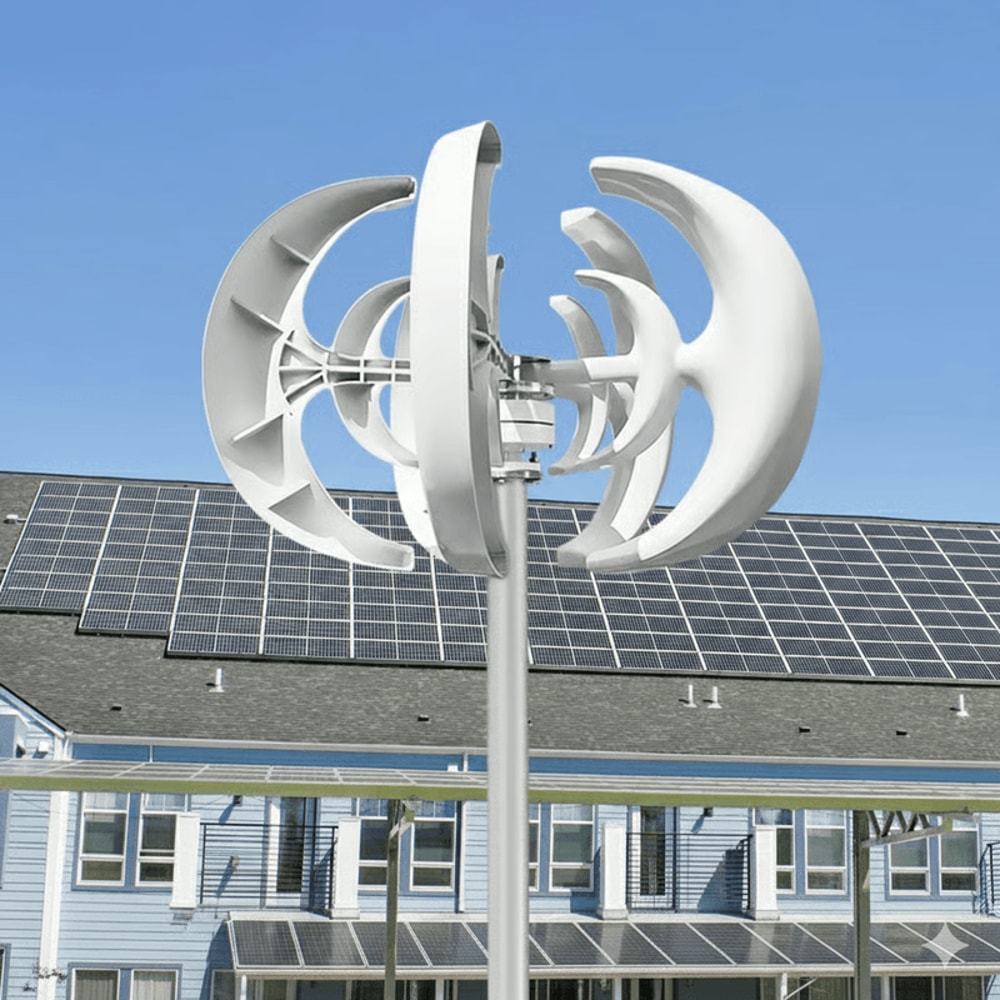5000W Vertical Wind Turbine Generator With MPPT Controller For Home And Farm Energy 0