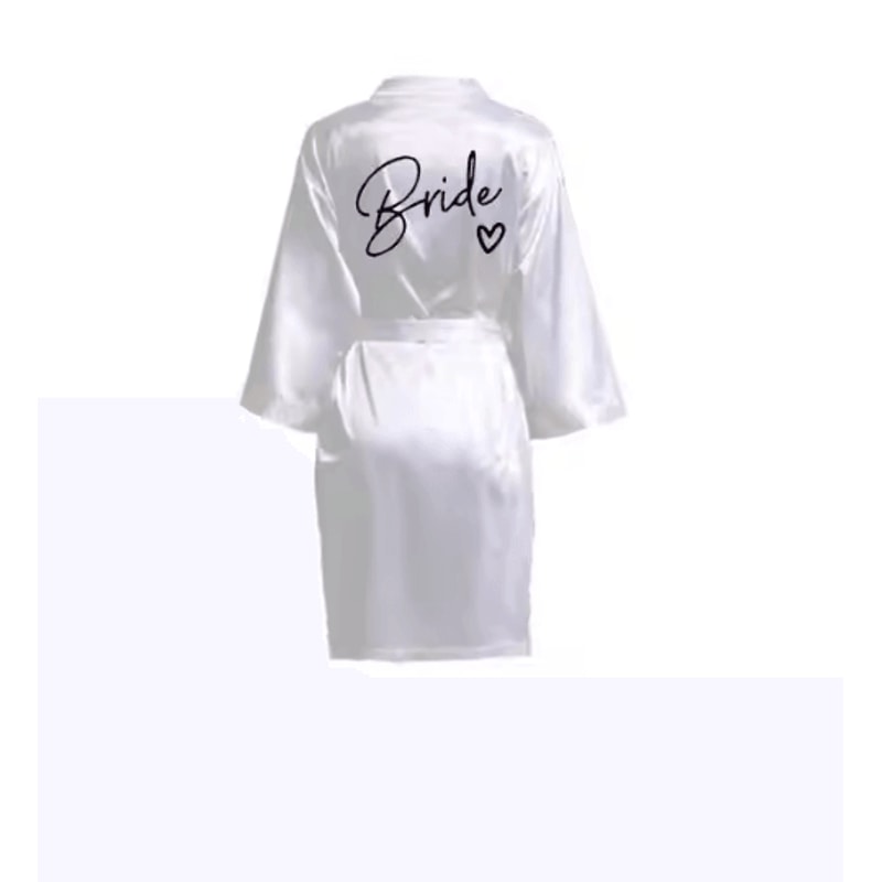 Team Bride Satin Kimono Robe For Bridal Party And Wedding Morning 1