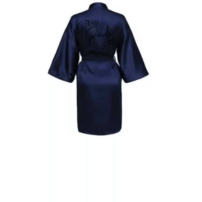 Team Bride Satin Kimono Robe For Bridal Party And Wedding Morning 3