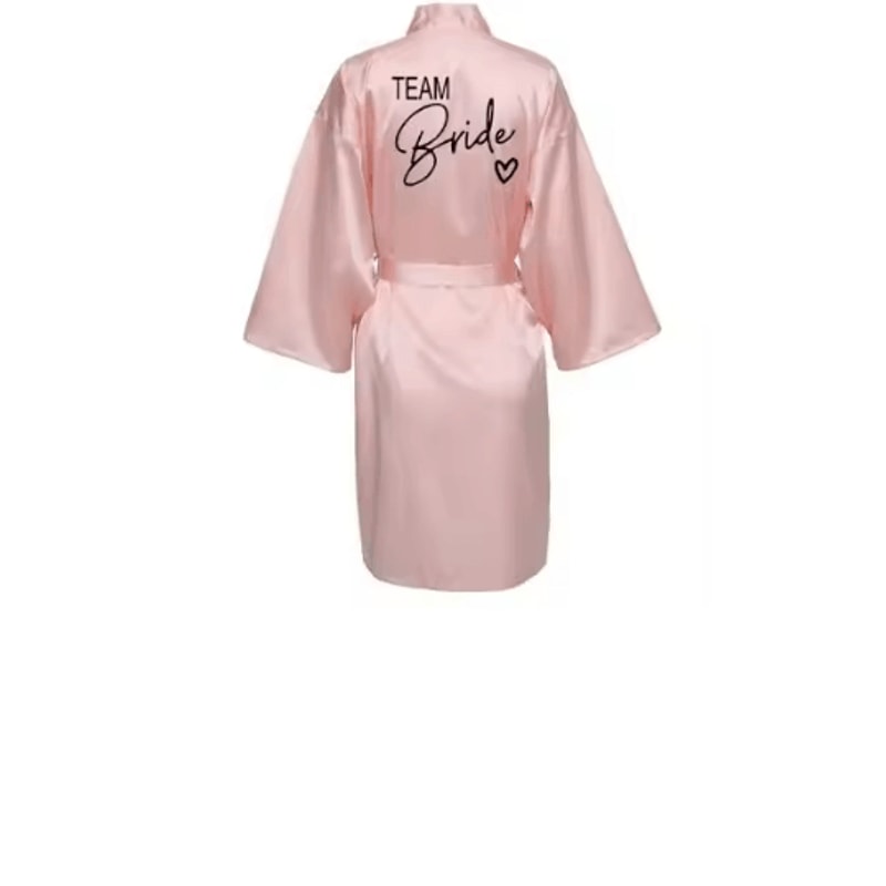 Team Bride Satin Kimono Robe For Bridal Party And Wedding Morning 9