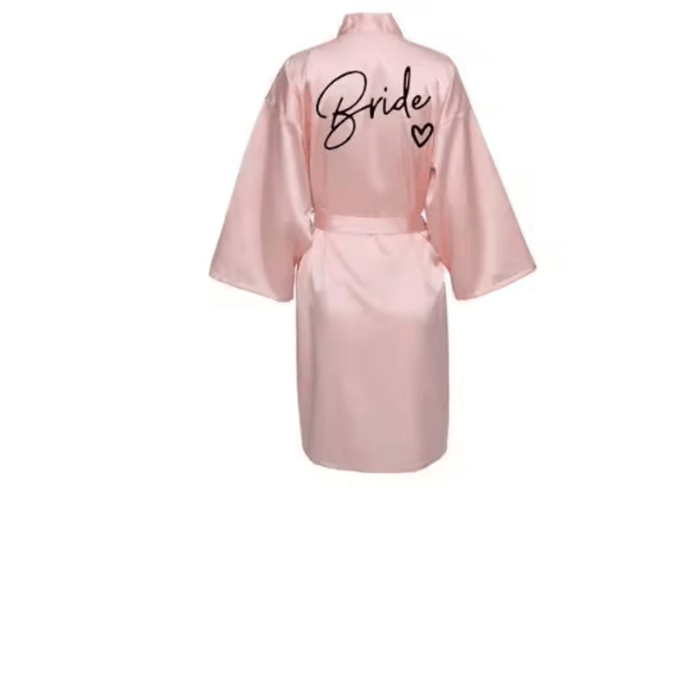 Team Bride Satin Kimono Robe For Bridal Party And Wedding Morning 10