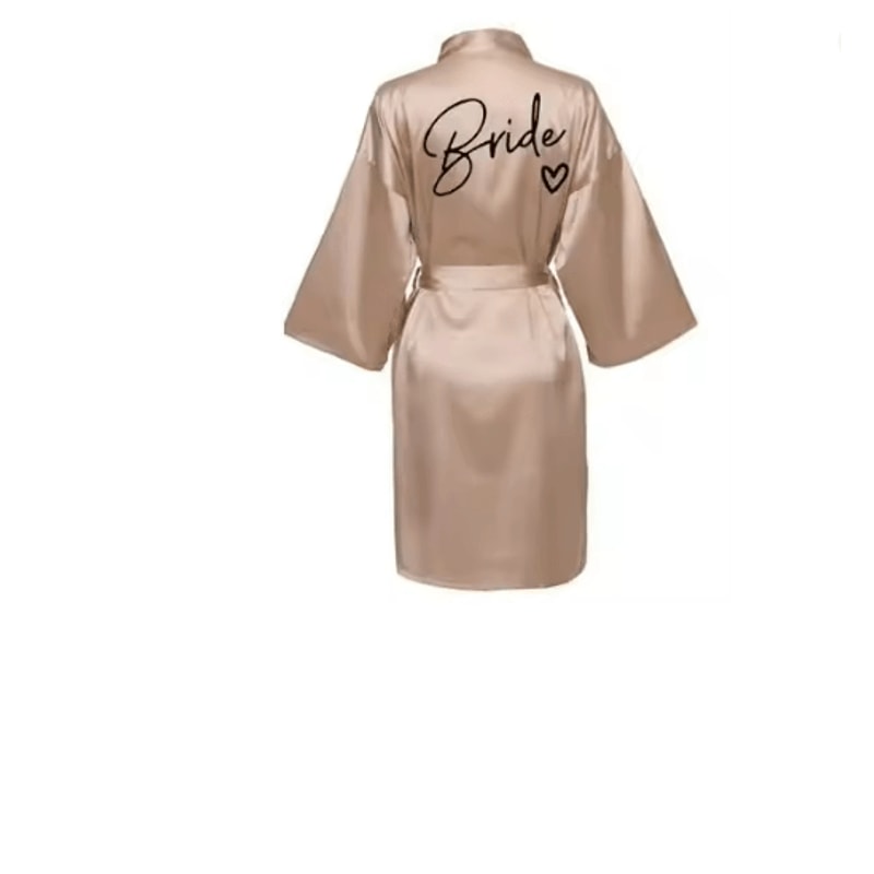 Team Bride Satin Kimono Robe For Bridal Party And Wedding Morning 5