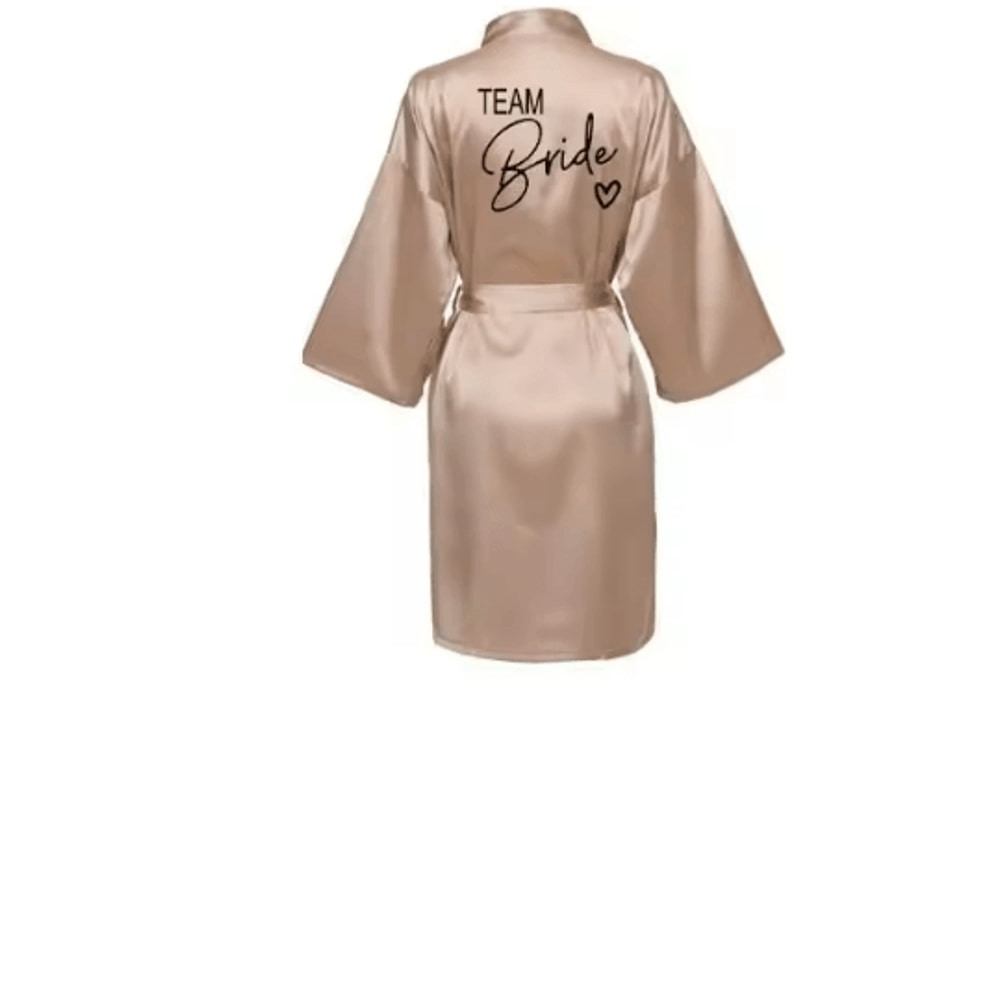 Team Bride Satin Kimono Robe For Bridal Party And Wedding Morning 6