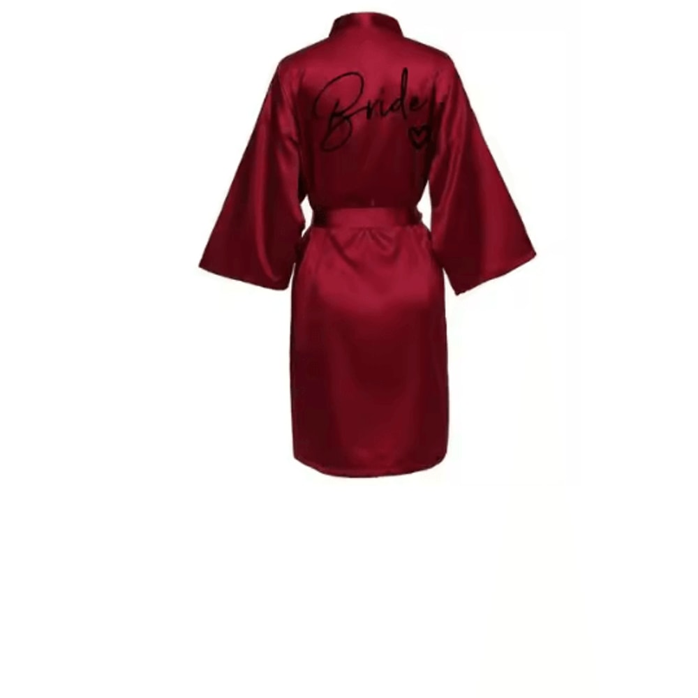 Team Bride Satin Kimono Robe For Bridal Party And Wedding Morning 7
