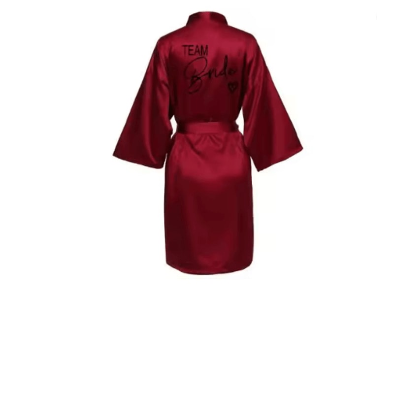 Team Bride Satin Kimono Robe For Bridal Party And Wedding Morning 8