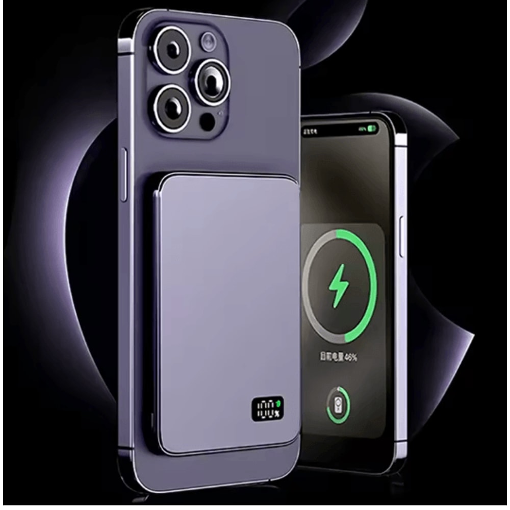 Ultra Thin Magnetic Wireless Power Bank With LED Display 2