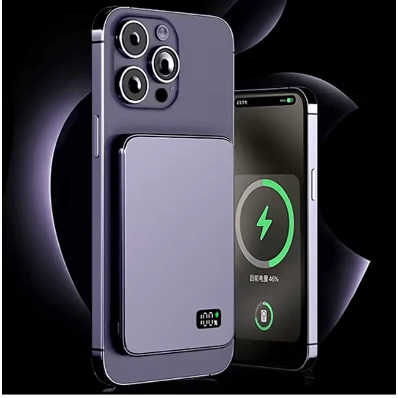 Ultra Thin Magnetic Wireless Power Bank With LED Display 2
