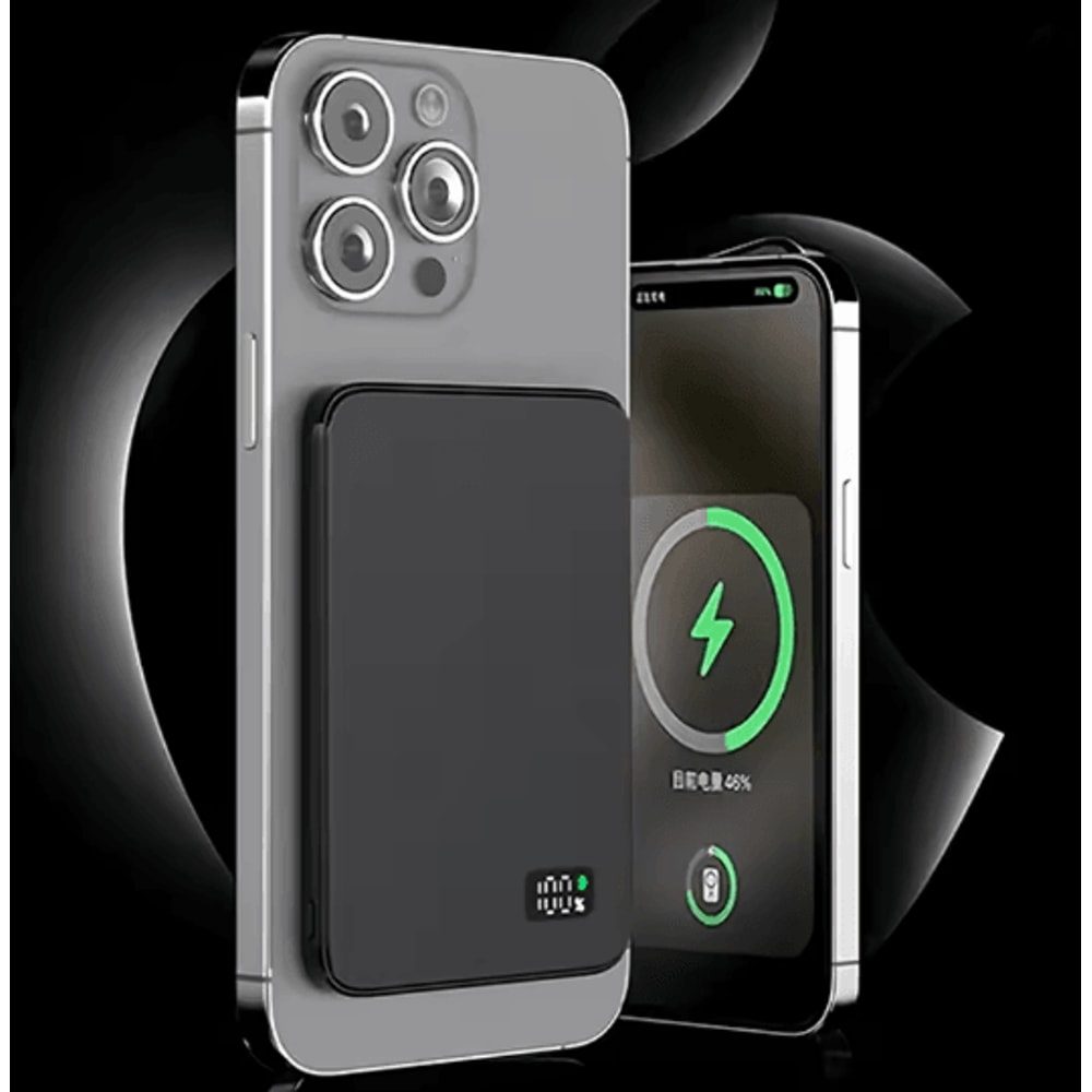 Ultra Thin Magnetic Wireless Power Bank With LED Display 3