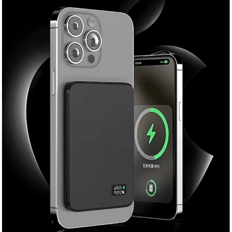 Ultra Thin Magnetic Wireless Power Bank With LED Display 3