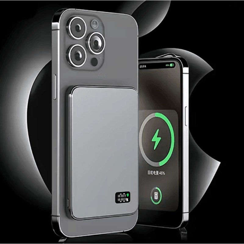 Ultra Thin Magnetic Wireless Power Bank With LED Display 4