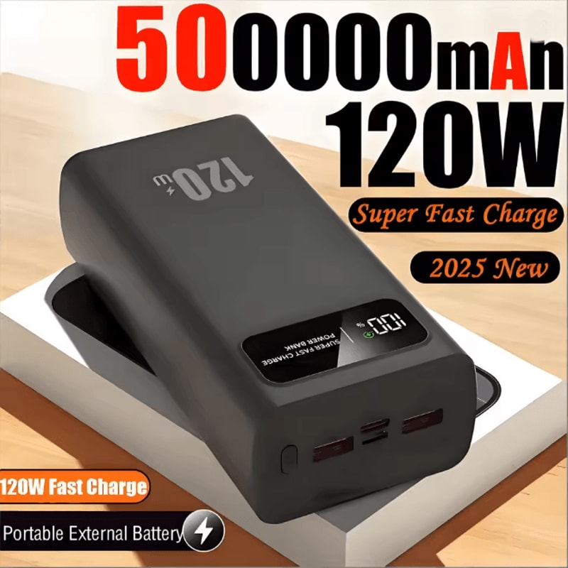 UltraCharge Pro 120W 200000mAh Portable Power Bank With Digital Display 0