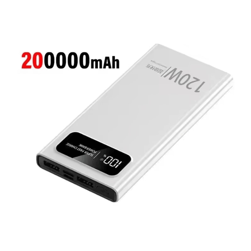 UltraCharge Pro 120W 200000mAh Portable Power Bank With Digital Display 6