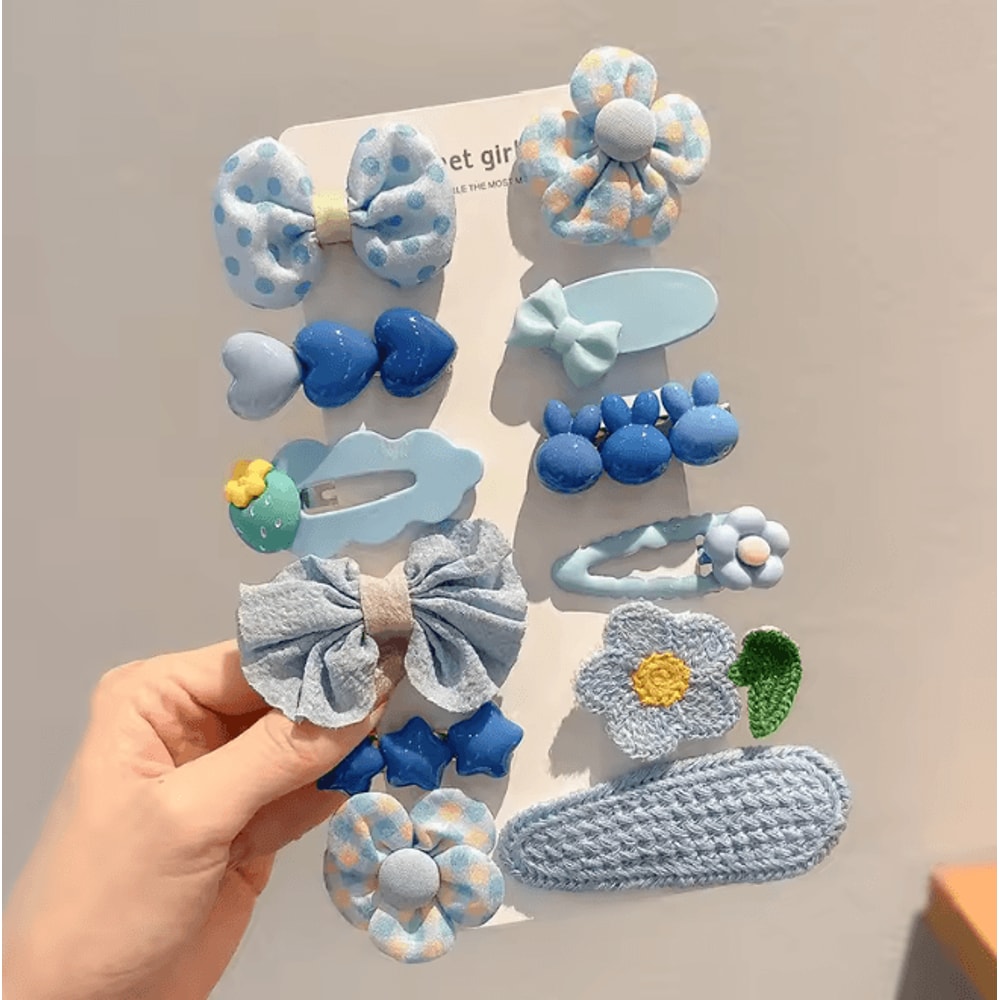 Korean Cartoon Plush Hair Clips Set For Girls Cute Winter Hair Accessories 14