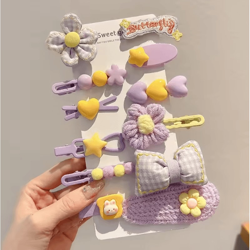 Korean Cartoon Plush Hair Clips Set For Girls Cute Winter Hair Accessories 15