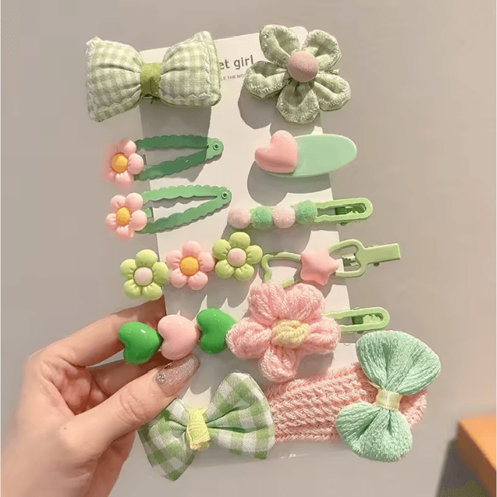 Korean Cartoon Plush Hair Clips Set For Girls Cute Winter Hair Accessories 17