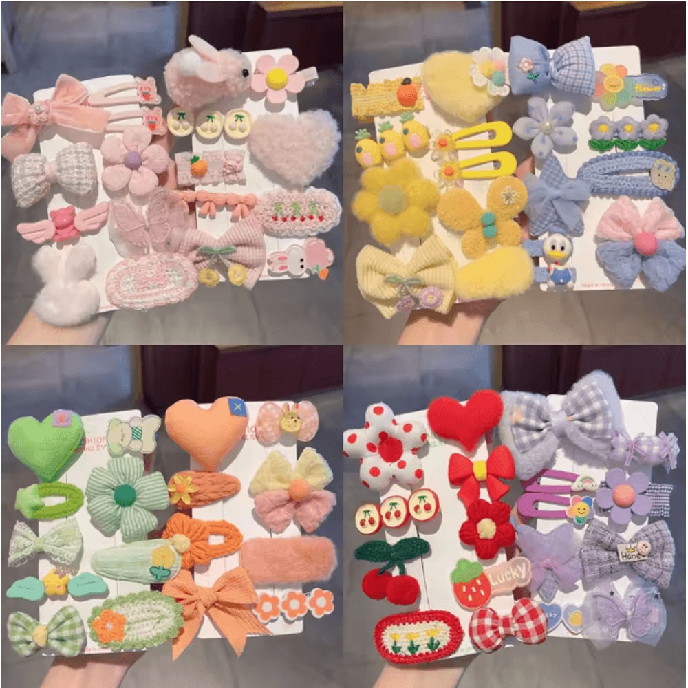 Autumn Winter Plush Cartoon Animal Hair Clip For Women Cute Bangs Side Hair Accessory 13