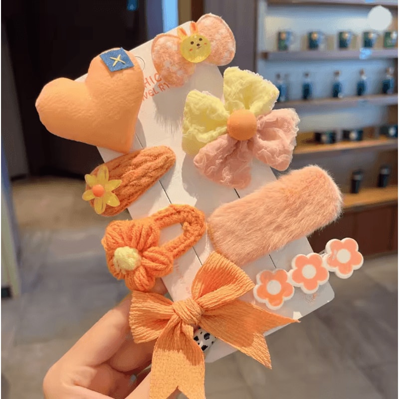 Autumn Winter Plush Cartoon Animal Hair Clip For Women Cute Bangs Side Hair Accessory 14