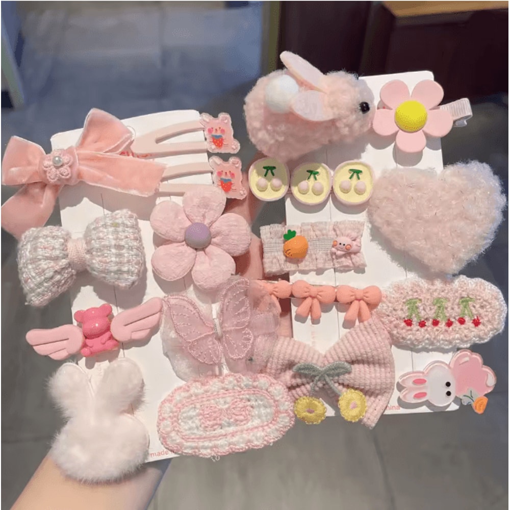 Autumn Winter Plush Cartoon Animal Hair Clip For Women Cute Bangs Side Hair Accessory 18