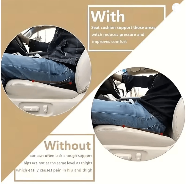 ErgoDrive 2 In 1 Memory Foam Car Seat Cushion For Sciatica And Lower Back Support 2