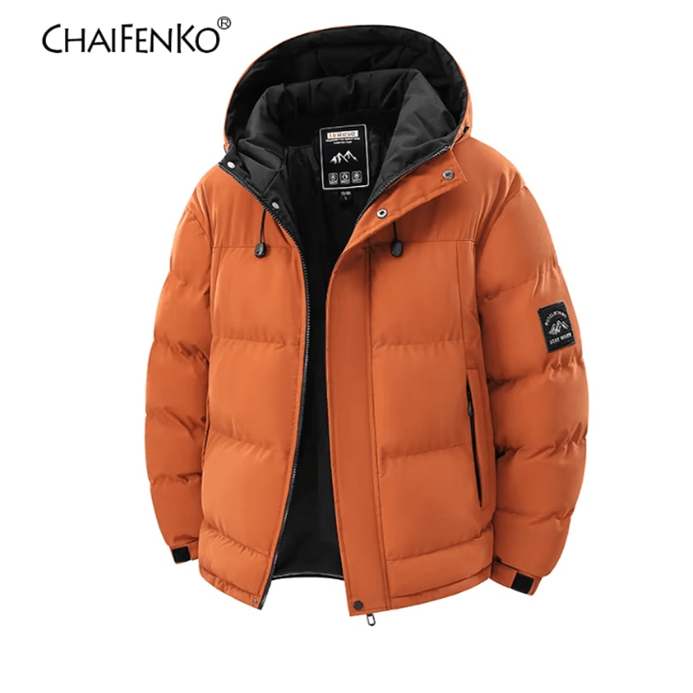 Mens Winter Hooded Parka Windproof Thick Warm Outdoor Coat 0