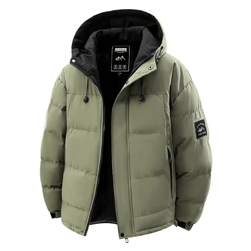 Mens Winter Hooded Parka Windproof Thick Warm Outdoor Coat 5