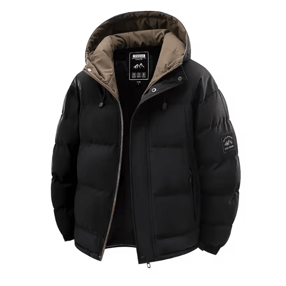 Mens Winter Hooded Parka Windproof Thick Warm Outdoor Coat 1