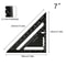 Aluminium Alloy 7 Inch Triangle Angle Ruler Speed Square for Carpentry