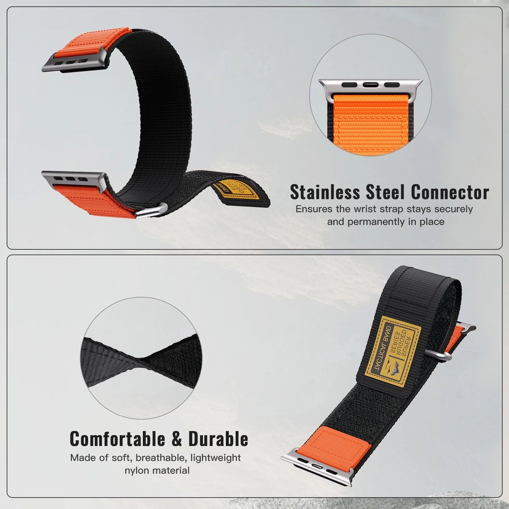 Premium Nylon Sport Strap For Apple Watch 38mm To 49mm Durable Adjustable Band 4