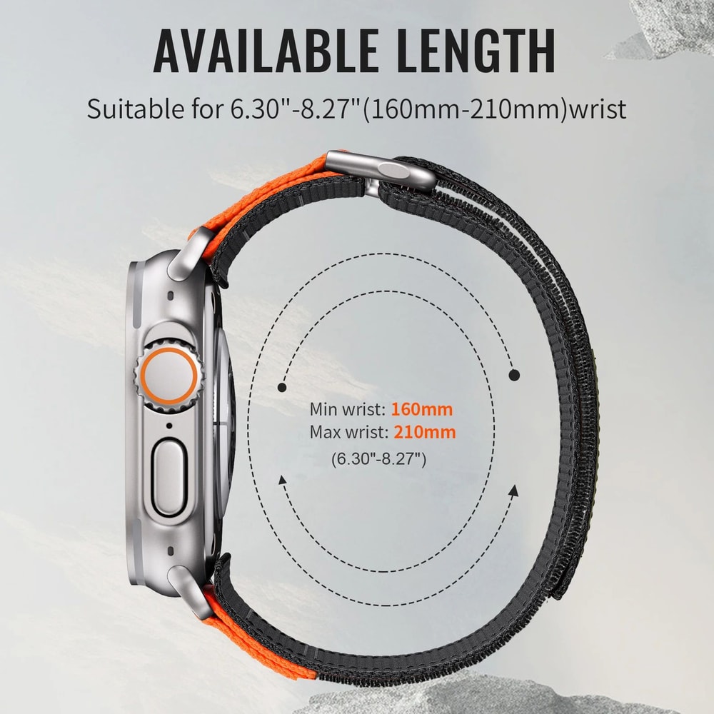 Premium Nylon Sport Strap For Apple Watch 38mm To 49mm Durable Adjustable Band 5