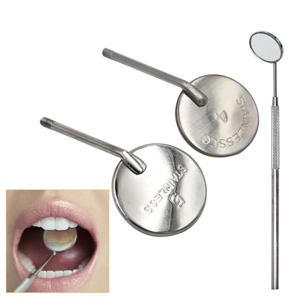 Stainless Steel Dental Mouth Mirror Set For Professional Oral Examination 6