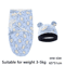 Baby Swaddle Blanket And Hat Set Soft Cotton Newborn Wrap For 0 To 6 Months 1