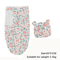 Baby Swaddle Blanket And Hat Set Soft Cotton Newborn Wrap For 0 To 6 Months 2