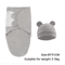 Baby Swaddle Blanket And Hat Set Soft Cotton Newborn Wrap For 0 To 6 Months 3
