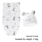 Baby Swaddle Blanket And Hat Set Soft Cotton Newborn Wrap For 0 To 6 Months 4