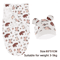 Baby Swaddle Blanket And Hat Set Soft Cotton Newborn Wrap For 0 To 6 Months 7