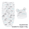 Baby Swaddle Blanket And Hat Set Soft Cotton Newborn Wrap For 0 To 6 Months 8