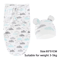 Baby Swaddle Blanket And Hat Set Soft Cotton Newborn Wrap For 0 To 6 Months 8