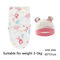 Baby Swaddle Blanket And Hat Set Soft Cotton Newborn Wrap For 0 To 6 Months 16