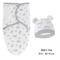 Baby Swaddle Blanket And Hat Set Soft Cotton Newborn Wrap For 0 To 6 Months 22
