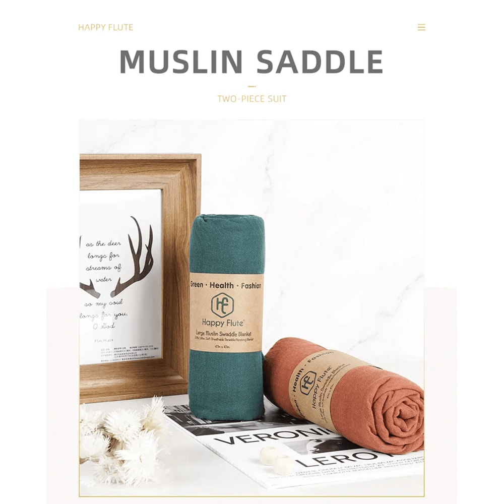 Premium Cotton Muslin Swaddle Blanket 120 X 110 Cm Soft Newborn Baby Wrap 0