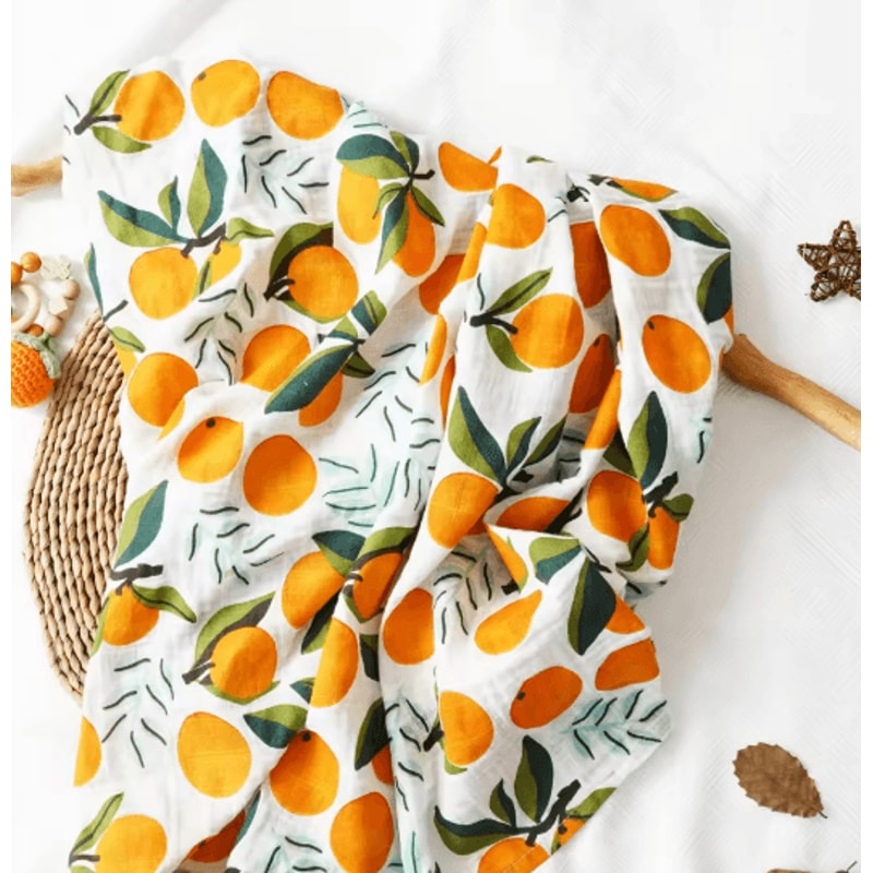 Premium Cotton Muslin Swaddle Blanket 120 X 110 Cm Soft Newborn Baby Wrap 9